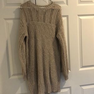 Tan sweater dress